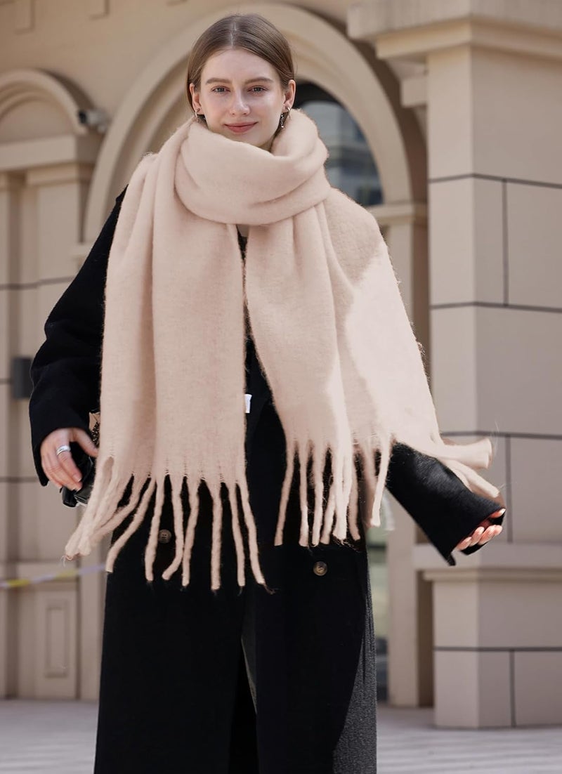 Wander Agio Winter Warm Scarf Long Pashmina Extra Large Shawls and Wraps for Women Large Blanket Scarves Solid - Image 5